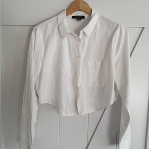 Primark Classic White Crop Shirt